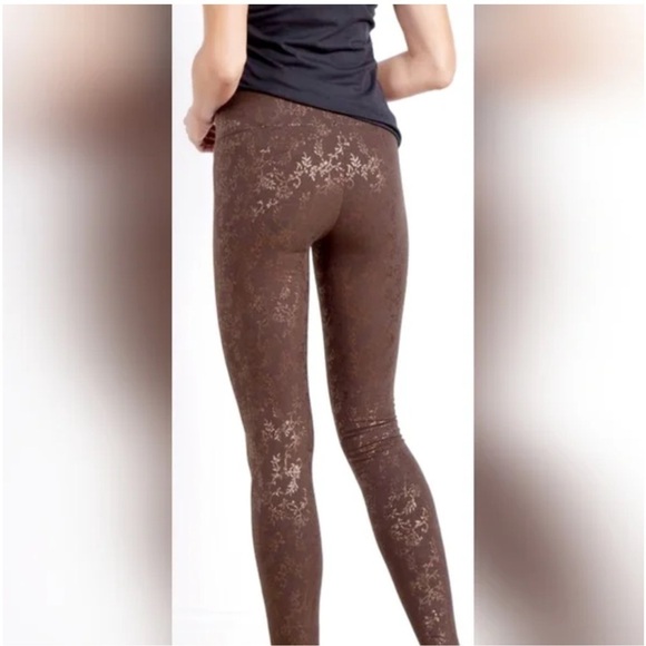 SOFT SURROUNDINGS Coffee Brown Metallic Must Have Tamarack Leggings Size 3X - Picture 3 of 14